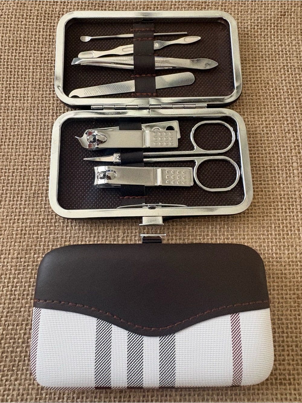 Men's Grooming Kit – Brown/White